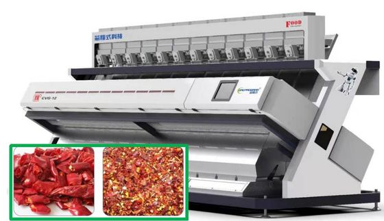kwaliteit  8.3Kw Chili Color Sorter Machine High Output Precise Removal 220V fabriek